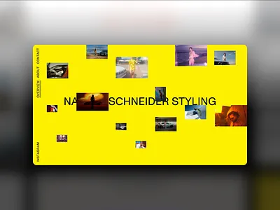 Portfolio presentation WIP 3d animation blur graphic design interaction design motion graphics portfolio ui ui design web design website yellow