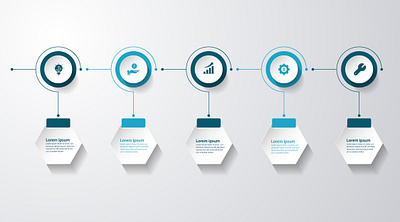 infographic template 5 abstract business circle flowchart graphic design illustration info infographic infographics marketing modern template vector