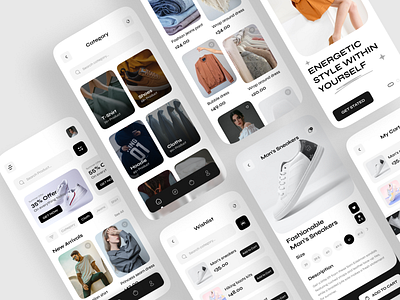 eCommerce Mobile App app design clothing store design e commerce app e commerce design e commerce shop ecommerce ecommerce app fashion app minimal mobile app mobile design online shopping app online store shop shop app shopping app store ui ui design