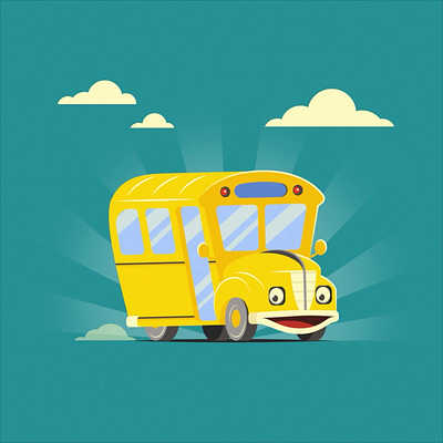 The Magic School Bus - After Effects 2danimation after effects animation bus cartoon illustration illustrator magic school bus motion design motion graphics school school bus