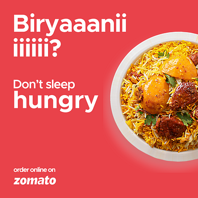 Social media post - Zomato ad campaign branding designer graphic design photoshop socialmediapost