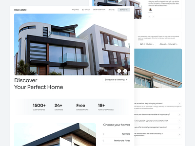 Modern Real Estate Landing Page landing page light minimalism real estate ui web website