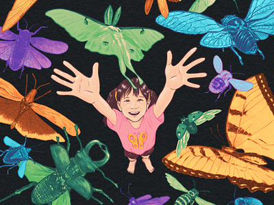 Bugs, Bugs, Bugs! bugs child colorful digital drawing illustration insects