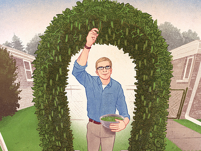 Joe Pera's Bean Arch adult swim bean arch digital drawing garden illustration joe pera joe pera talks with you portrait tv show