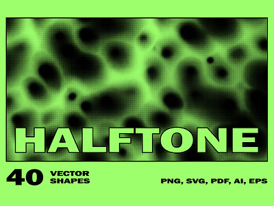 40 Halftone Vector Shapes abstract circles dots duotone effect flat geometric gradients graphic design halftone kit pack pattern pop art popart resources set shapes tools vector