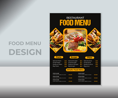 Restaurant Food Menu Design burger business corporate creative design food graphic design illustration menu modern pizza restaurant vector