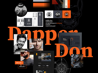 Dapper Don Mood Board board brand branding colors feeling guide identity inspiration logo mood moodboard reference style texture