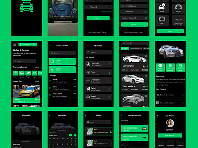 Car Rental App UI/UX Design affordable rentals app app re design car hire car rental figma online reservations ride sharing ui uiux vehicle availability vehicle booking