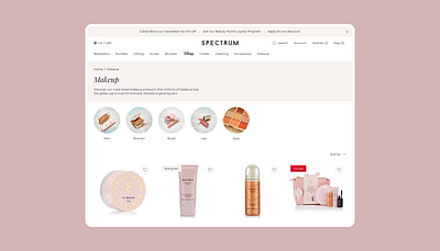 Makeup Beauty Skincare Shopify Custom Design Development Store aesthetic beauty custom ecommerce feminine design makeup megamenu minimal pink product page shopify skincare store web design web development