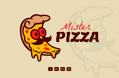 Retro Pizza Logo branding graphic design logo pizza retro vector