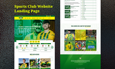 Sports Club Website Landing Page UI Design branding design figma sports club website sports website design ui uiux web design