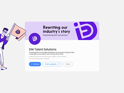 DNI Talent Solutions branding graphic design illustration logo