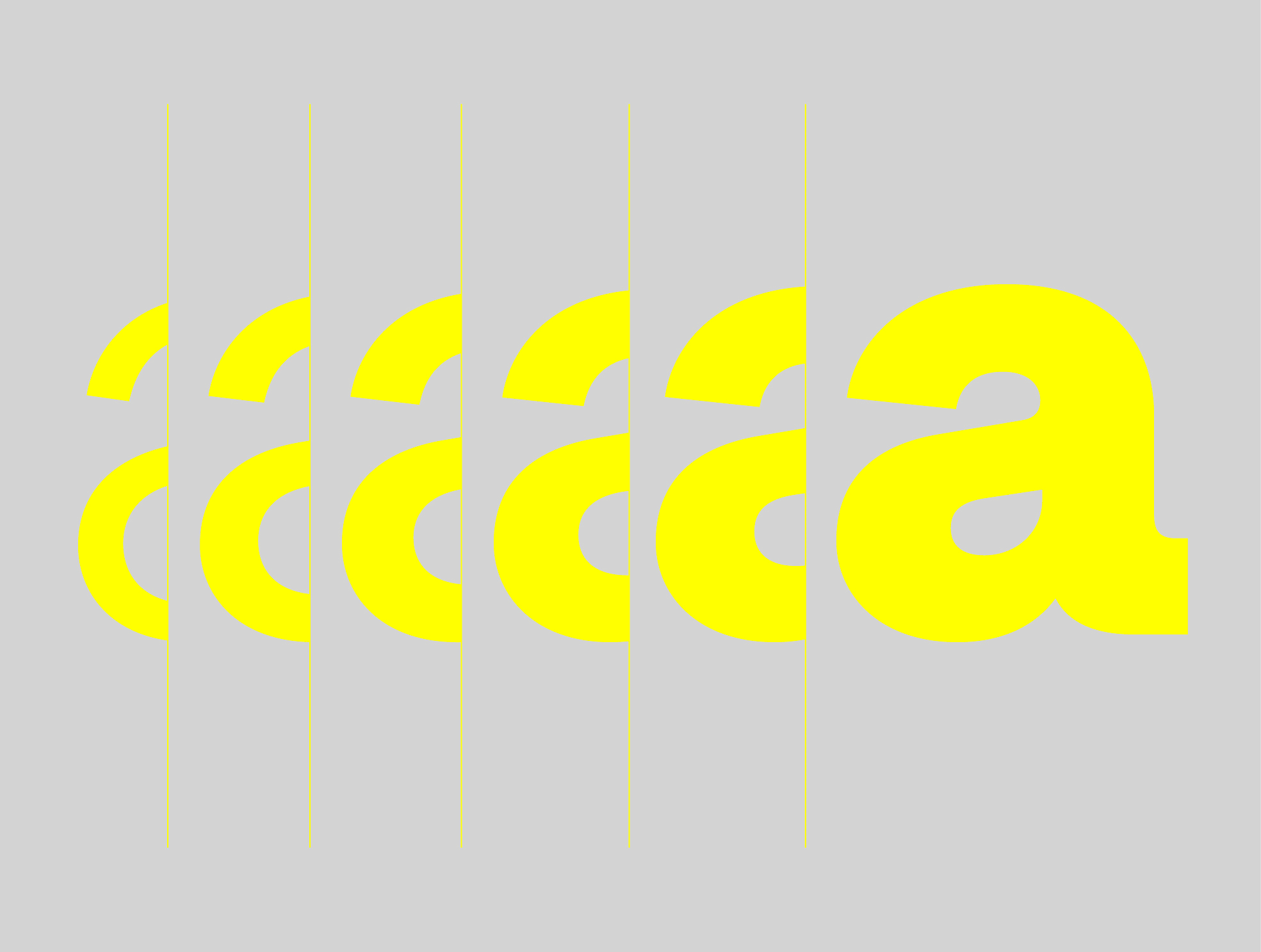 Approach Typeface animation motion graphics yellow