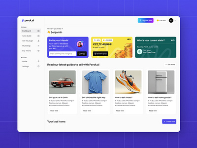 ✨ Perok AI - SaaS UI ai animation app branding dashboard design inspiration design system figma form graphic design light product design saas tech tool ui