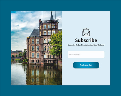 Subscribe Page for Newsletter ui ux designer