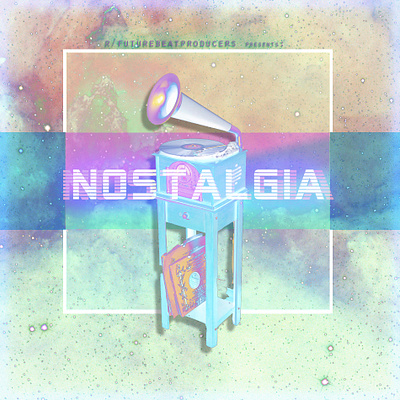 r/futurebeats subreddit NOSTALGIA comp album art branding design digital collage graphic design