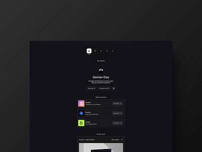 Diaz - Personal portfolio. design ui web design