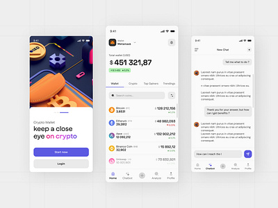 💠 Crypto App UI ai animation app branding chat component crypto design design system figma form mobile motion graphics ui