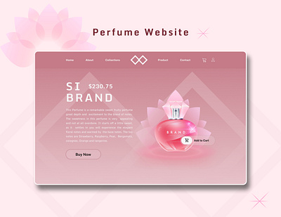 Perfume Website UI Design branding design figma perfume ui ui design ui ux ux design web ui website design