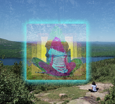 'lake spirit', unused album/single art idea album art branding design digital collage graphic design photography