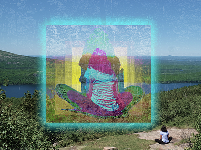 'lake spirit', unused album/single art idea album art branding design digital collage graphic design photography