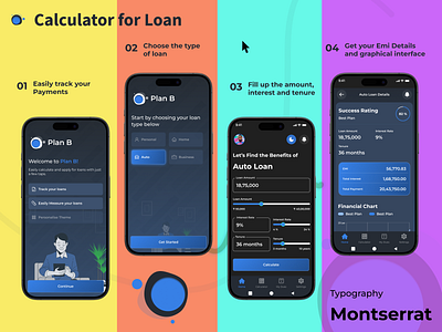 🚀 Loan Calculator Design app branding design graphic design illustration logo typography ui ux vector