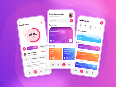 Mental health app design health health care healthcare inspiration mental health mobile app sport tracking ui ux yoga