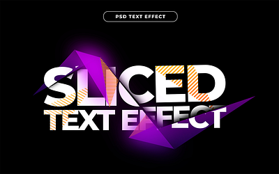 Sliced text effect font graphic design text effect typedesign