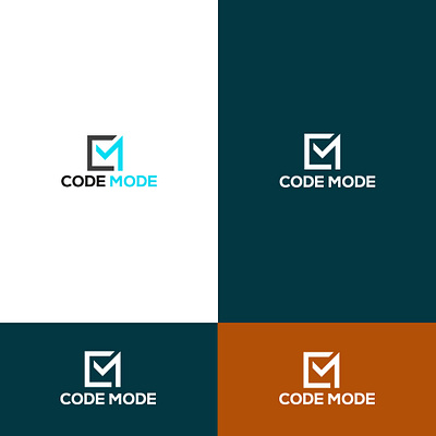 CODE MODE LOGO 3d branding graphic design logo