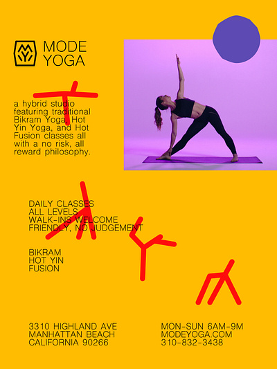 Mode Yoga Poster branding communication graphic design logo design poster design