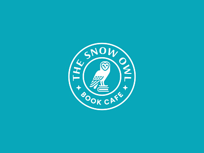 The Snow Owl / Book Cafe bird book reading brand branding cafe coffee design graphic design illustration logo mark owl vector