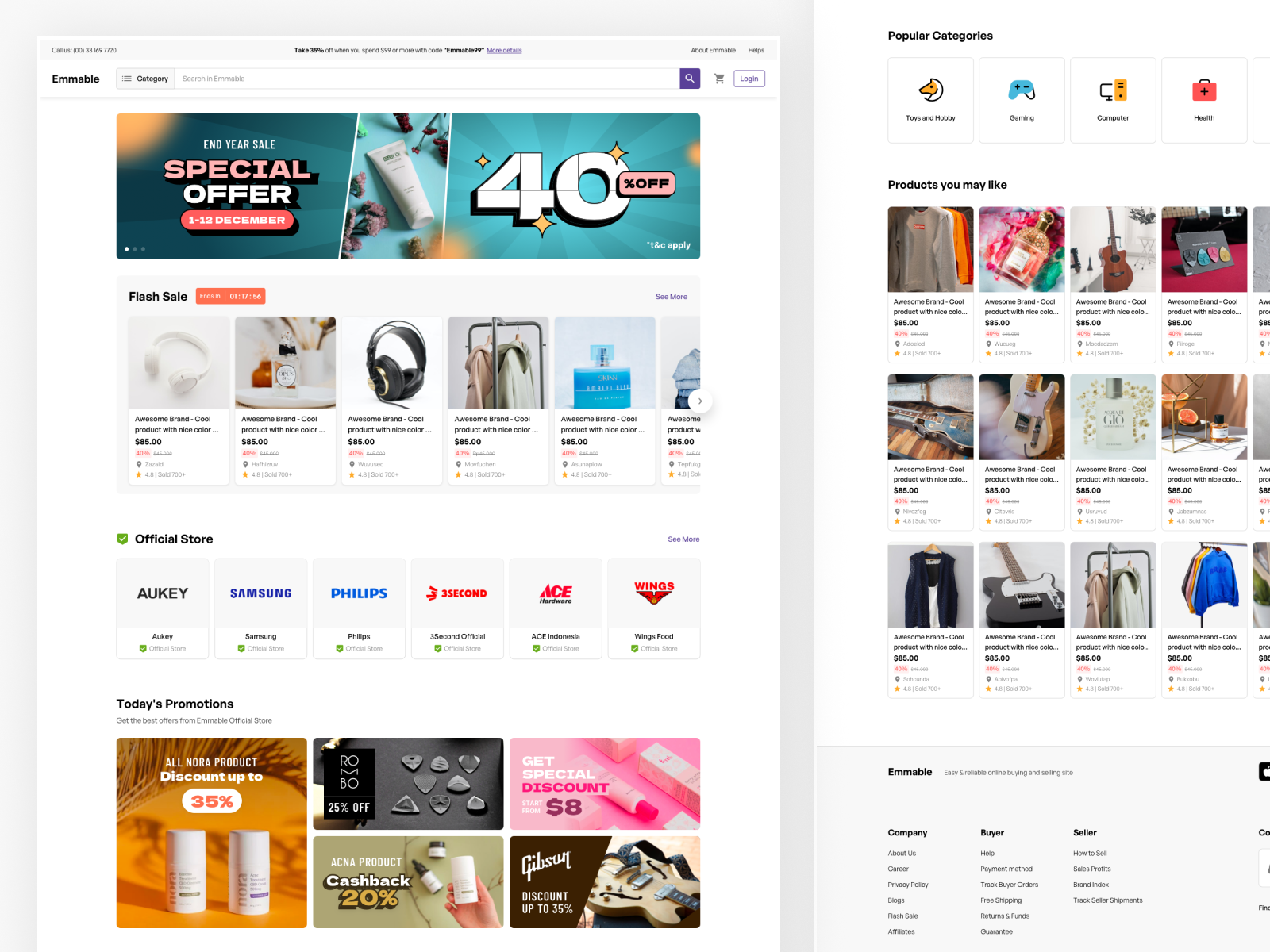 Example of E-Commerce Website Design