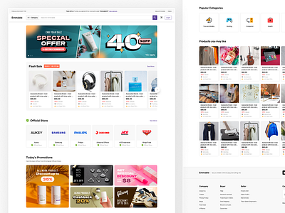 E-Commerce Website Design clean component digital storefront e commerce ecommerce figma figma template homepage landing page marketing marketplace marketplace design minimalist online shopping product product card ui design user interface web design website design