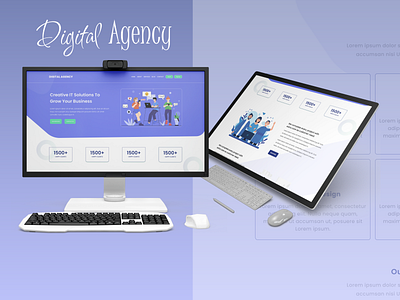 Digital Agency Landing page UI Design agency design digital agency figma landing page uidesign uiux uiuxdesign uxdesign web ui design