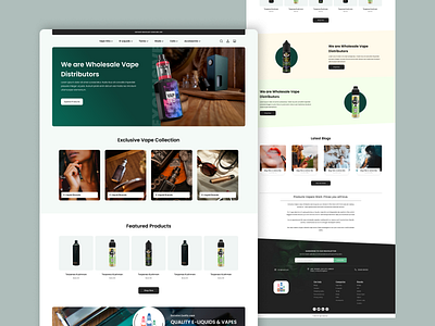 Creative Vape Store Landing Page Design design ecommerce homepage landing page ui user interface vape store