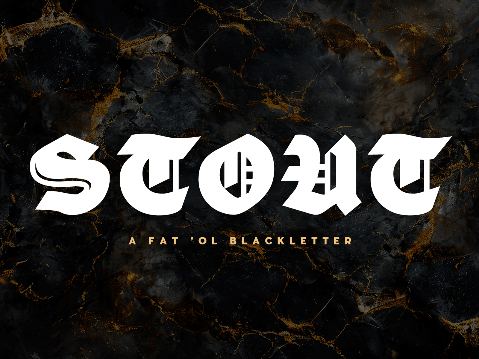 STOUT Typeface blackletter font heavy stout thick typography