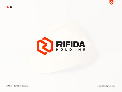 RIFIDA HOLDING LOGO adobe art brand identity branding building logo company logo concept creative grid logo holding logo illustration letter logo logo logo design logomark logotype minimal logo r logo simple wordmark