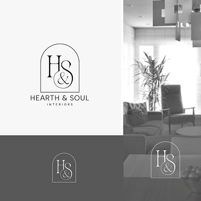 Heart & Soul Interior logo design brand identity building construction home hs letter interior interior design logo logotype luxury logo minimal minimalist modern real estet