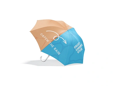 Umbrella side lying aqua campaign design design comapaign graphic design illustration logo mockup ui water