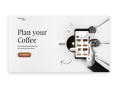 Morning Brew - landing page brew coffee dailyui design landing landing page ui ui design web web design webdesign