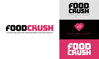 FoodCrush Social Network brand development branding concept design design graphic design logo logo design vector