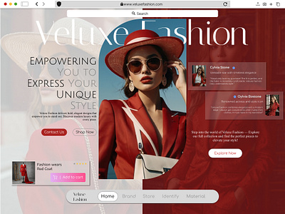 Veluxe Fashion Website Design branding figma graphic design ui design ux design