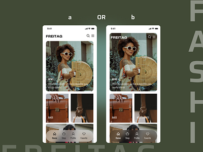 Fashion Mobile App - FREEITAG fashion app fashion ui fashionappinterface glassmorphism ui uiux