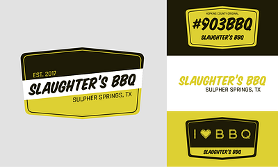 Slaughter's BBQ (sample brand refresh) brand development branding concept design design graphic design logo logo design rebrand vector