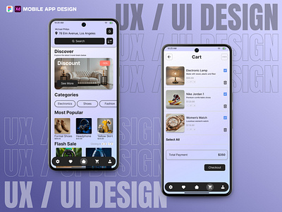 E-commerce Mobile App Design figma ui design ux design