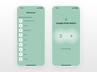 Wearable Smartwatch - Add Device add device design figma fitness app interaction design smartwatch ui user center design user experience design ux