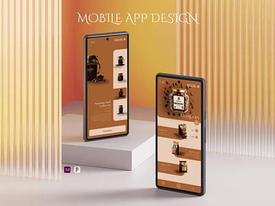 Coffee Store Mobile App Design figma ui design ux design