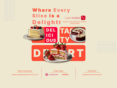 Landing page design for a Cake Shop name Cake Stories figma ui design ux design