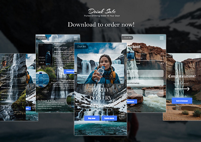 Drinksafe Water Delivery App figma ui design ux design