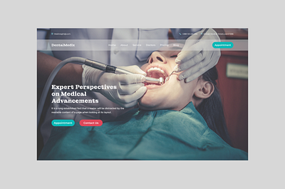 DentalMedix Website design animation graphic design ui